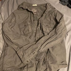 Old navy gray flannel shirt